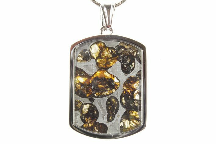 Sericho Pallasite Dog Tag Meteorite Pendant - Kenya #364119